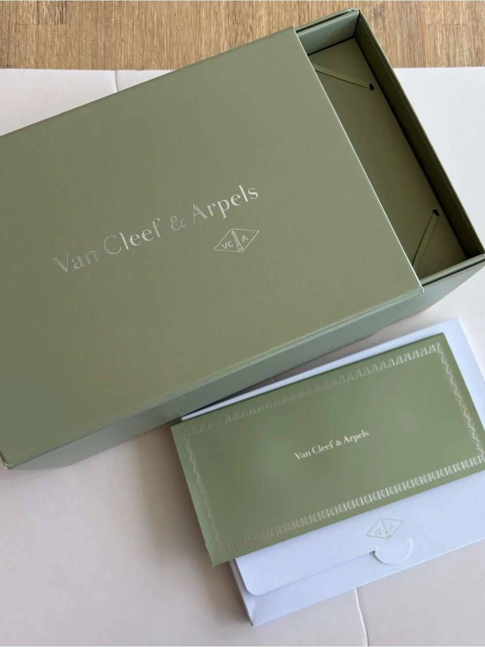 Van Cleef & Arpels Large Slide Out Gift Box and Folio